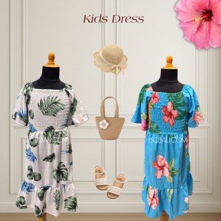  Hot Sale Rayon Floral Kids Dress